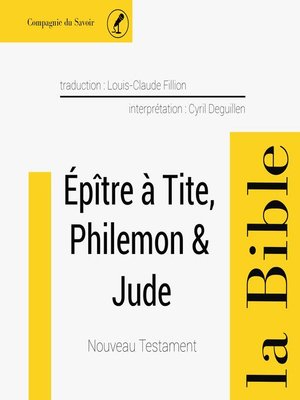 cover image of Épître à Tite & Philémon & Jude